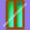 Drehkipp/dreh zweiflügelige Oknoplast Stulp-Balkontür ohne Aussengriff