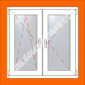 Zweiflügelige dreh/drehkipp Fenster auf Lager Encore_80mm Bautiefe