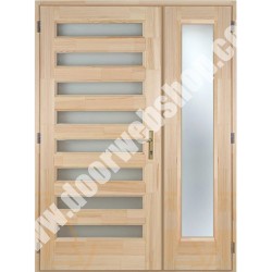 ZEBRA zweiflügelige Holz Eingangstür 140x210 cm