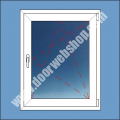 Drehkipp Kunststoff Fenster mit Isolierfüllung