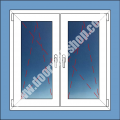 Zweiflügel drehkipp/drehkipp Fenster mit Isolierfüllung und Mittelpfosten